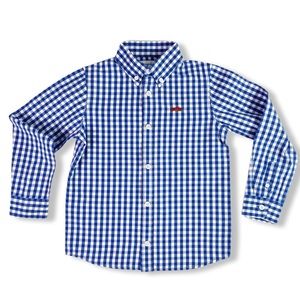 Blue & White Check Shirt by Garb Golf 100% Cotton, Size 5T, EUC